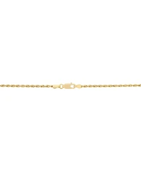 Italian Silver Solid Rope Chain Necklace in 18k Gold-Plated Sterling Silver