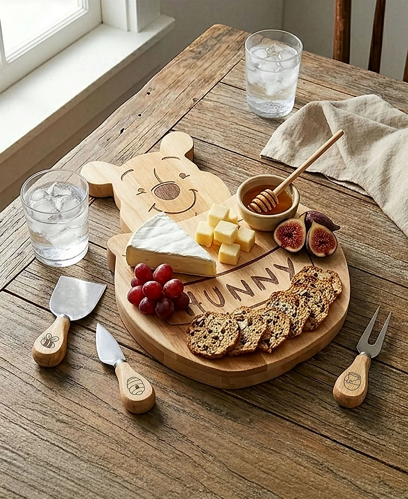 Toscana Disney Winnie the Pooh Honey Pot Cheese Board Tools, Set of 5