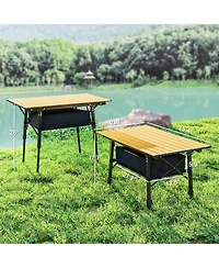 Mountaintop 3ft Aluminum Small Folding Table, Portable Camping Table with Storage Bag, Carry Bag for Outdoor Picnic Bbq