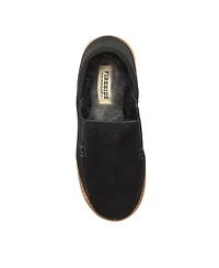 Dearfoams Women's Suede Water Resistant Sport Knit Loafer Slippers