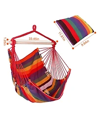 Zeny Hammock Hanging Chair Canvas Porch Patio Swing Seat Portable Camping Rope Seat
