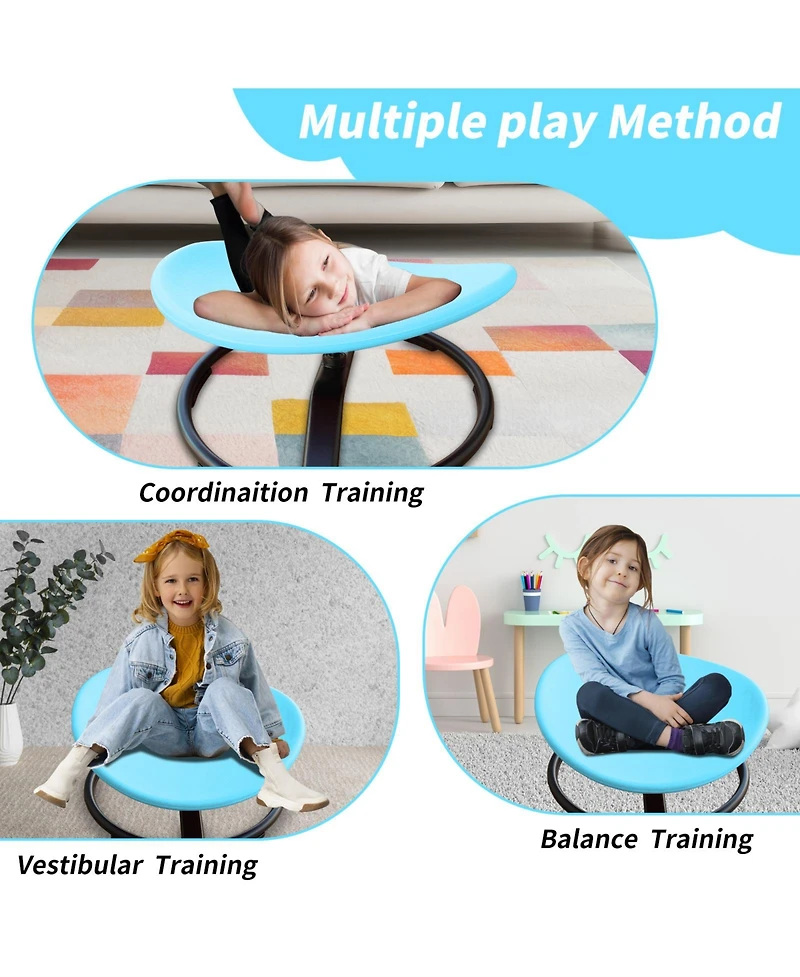 Zeny Kids Sensory Swivel Chair For Children With Autism, Toys Adhd, Training Body Coordination, Focus And Balance