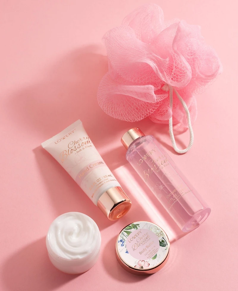 Lovery 5-Piece Cherry Blossom Bath Gift Set