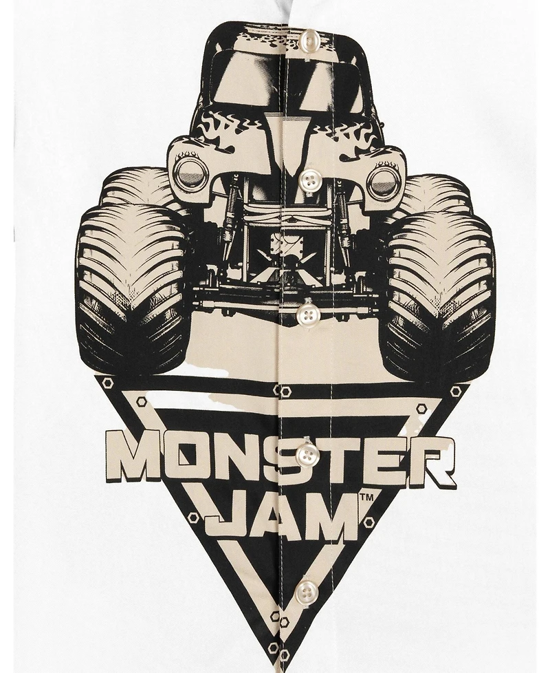 Monster Jam Toddler Boys Short Sleeve Button Down Shirt