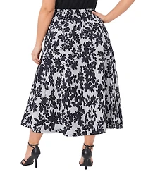 Ny Collection Plus Midi High-Waisted A-Line Skirt