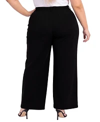 Ny Collection Plus High-Rise Wide-Leg Pull-On Pants