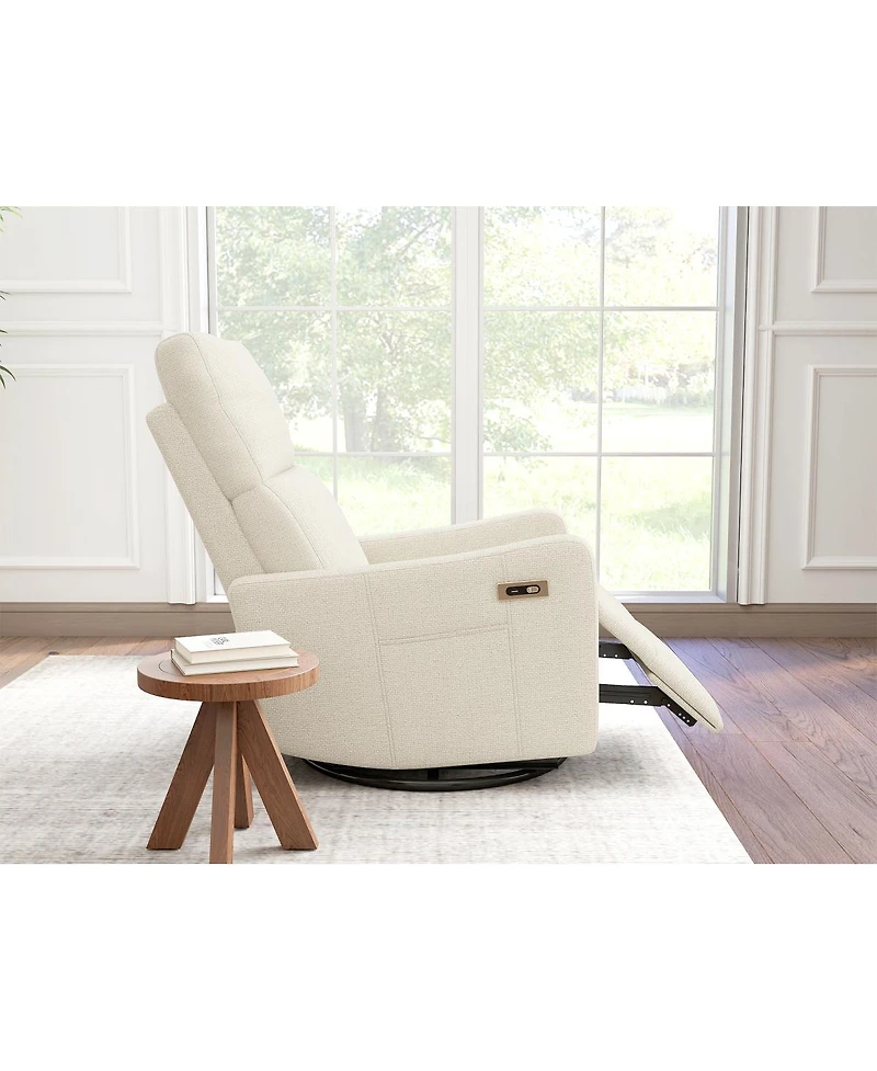 Streamdale Furniture Power Swivel Recliner Chair, Small Glider for Nursery and Living Room