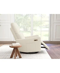 Streamdale Furniture Power Swivel Recliner Chair, Small Glider for Nursery and Living Room