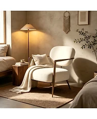 Streamdale Furniture Modern Metal Frame Upholstered Lounge Accent Chair