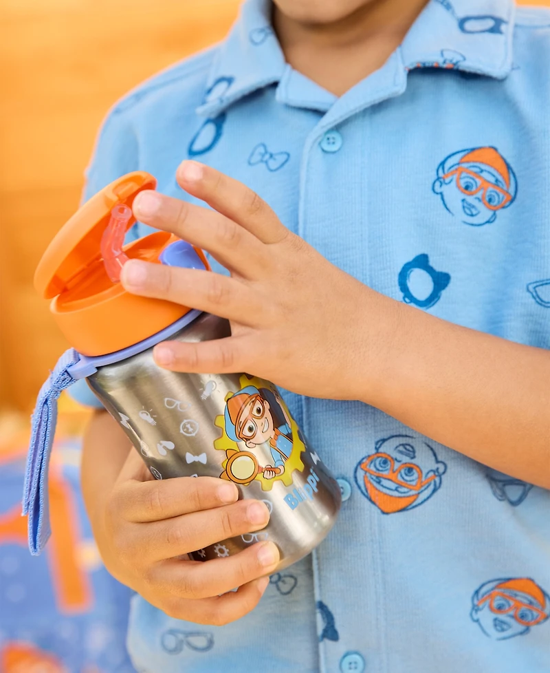 Skip Hop Kids' Blippi Stainless Steel Straw Bottle