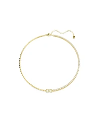 Swarovski Gold-Tone Plated White Crystals Necklace