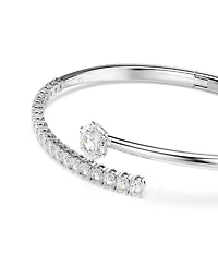 Swarovski Sterling Silver-Plated White Crystals Bracelet