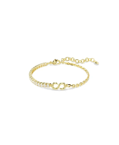 Swarovski Gold-Tone Plated White Crystals Bracelet