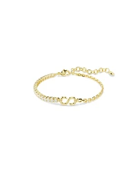 Swarovski Gold-Tone Plated White Crystals Bracelet