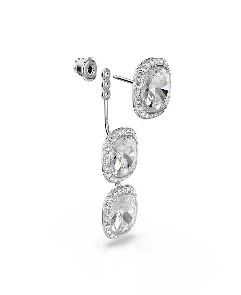 Swarovski Sterling Silver-Plated White Crystals Earrings