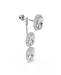 Swarovski Sterling Silver-Plated White Crystals Earrings