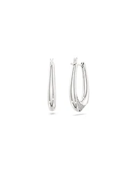 Swarovski Sterling Silver-Plated White Crystals Earrings