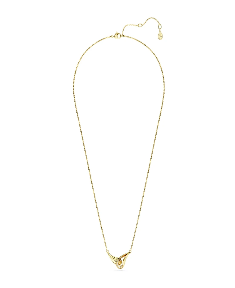 Swarovski Gold-Tone and Sterling Silver-Plated White Crystals Necklace