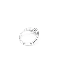 Swarovski Sterling Silver-Plated White Crystals Ring