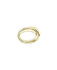 Swarovski Gold-Tone and Sterling Silver-Plated White Crystals Ring