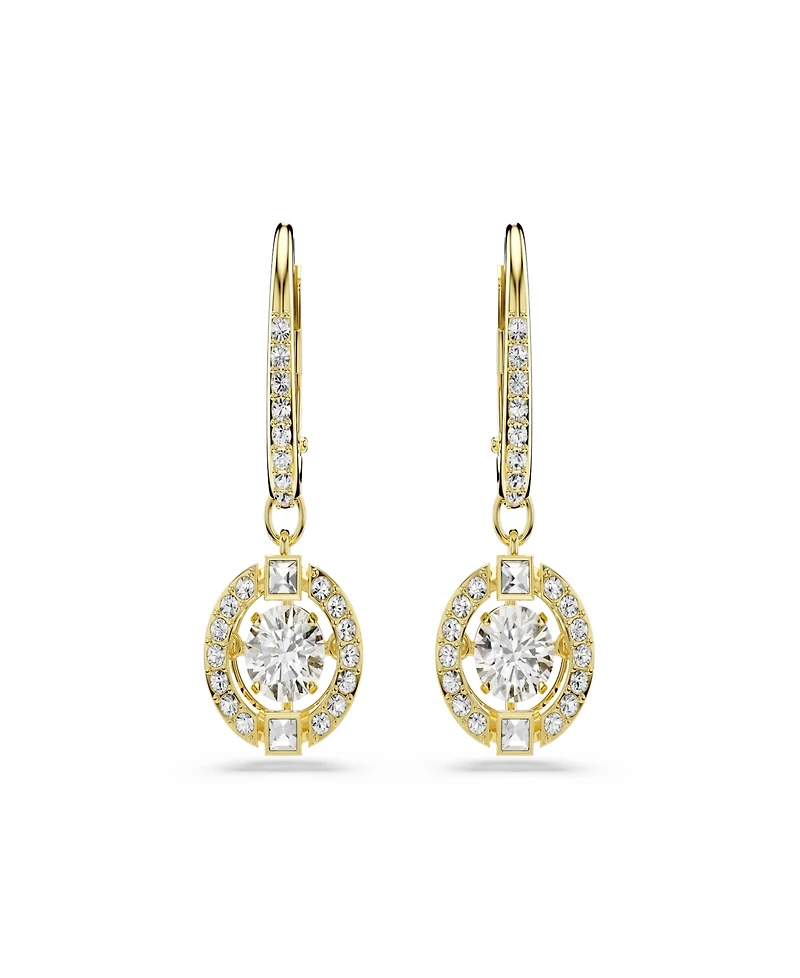 Swarovski Gold-Tone Plated White Crystals Earrings