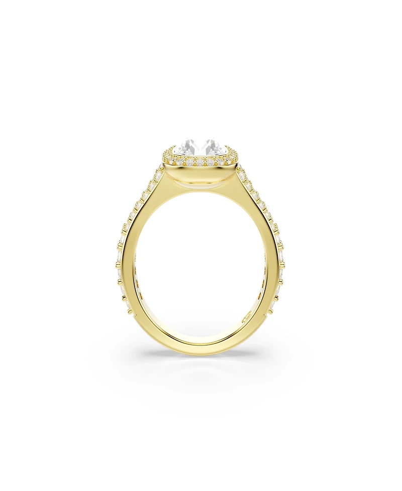 Swarovski Gold-Tone Plated White Crystals Ring