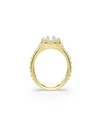 Swarovski Gold-Tone Plated White Crystals Ring