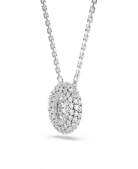 Swarovski Sterling Silver-Plated White Crystals Necklace