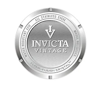 Invicta Vintage 36241 Men's 44mm Quartz Watch - White Dial, Silver Stainless Steel Bracelet