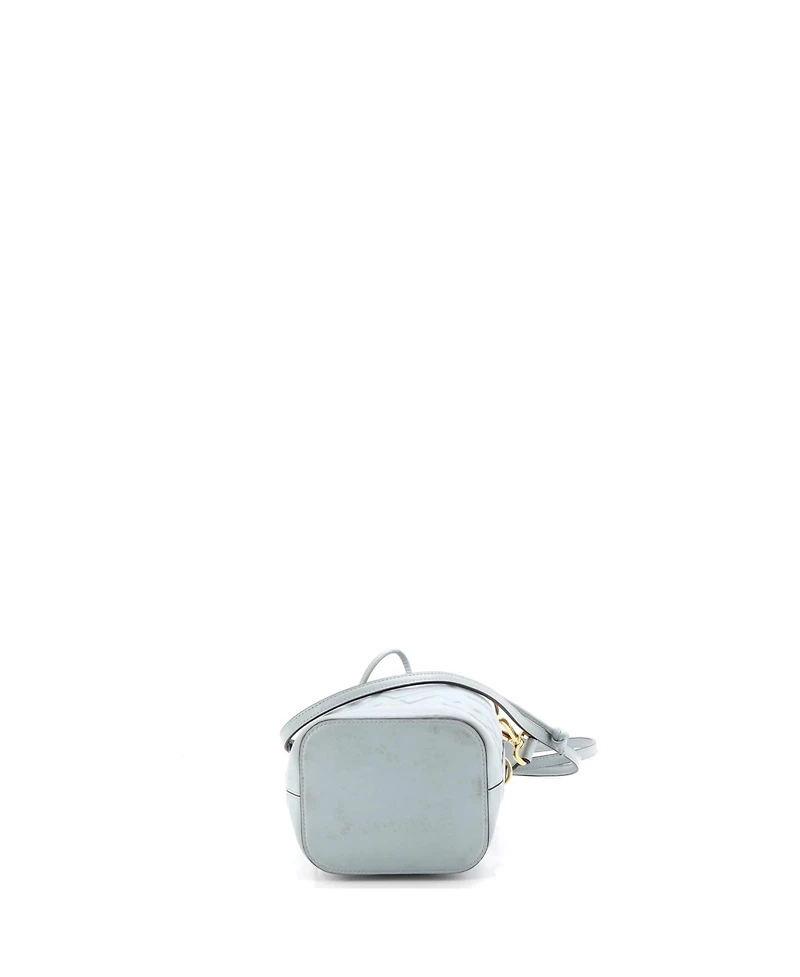 Pre-Owned Fendi Mini Mon Tresor Bucket Bag Zucca Embossed Leather