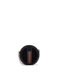 Pre-Owned Gucci Mini Ophidia Round Shoulder Bag Suede
