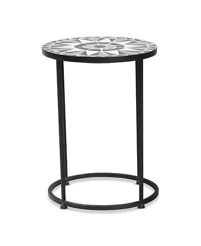 Baxton Studio Kaden 19.1" Metal Modern and Contemporary Side Table