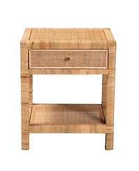 bali & pari Adelia 24.4" Rattan 1-Drawer Nightstand