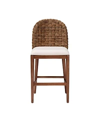 bali & pari Denver 36.2" Acacia Wood Modern Bohemian Counter Stool