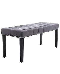 Streamdale Furniture Heng Ming Velvet Tufted Ottoman Dining Bench