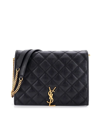 Pre-Owned Saint Laurent Small Becky Shoulder Bag Quilted Leather