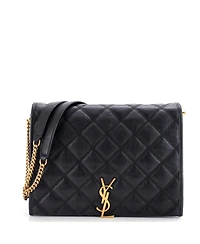 Pre-Owned Saint Laurent Small Becky Shoulder Bag Quilted Leather