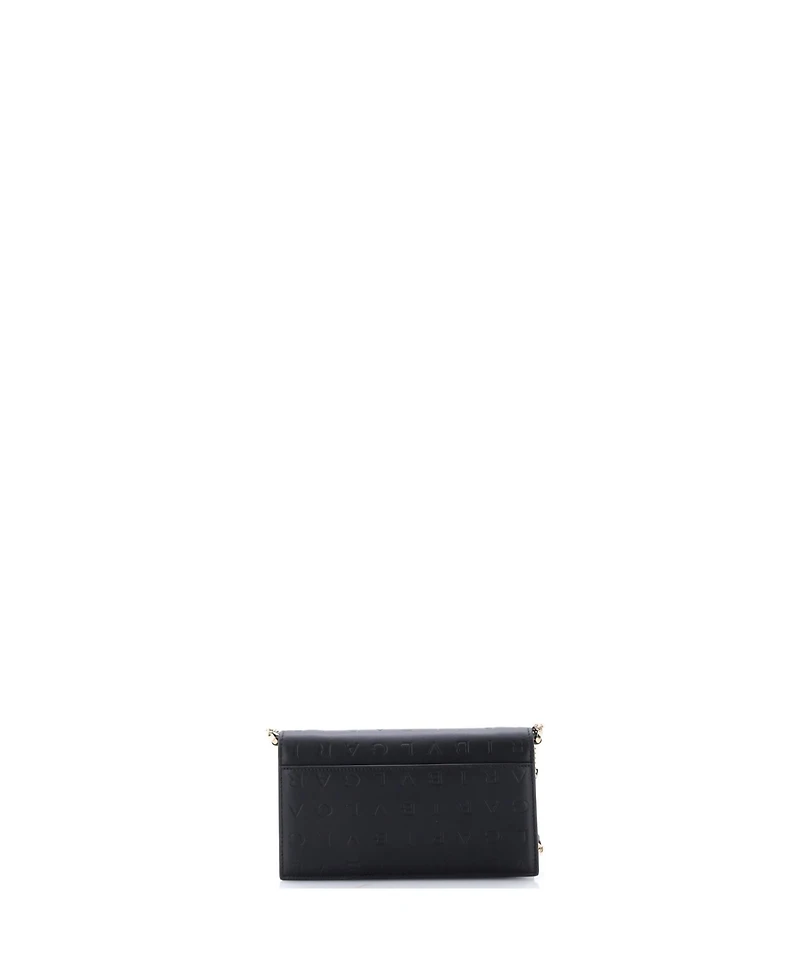 Pre-Owned Bvlgari Logo Infinitum Chain Wallet Embossed Leather