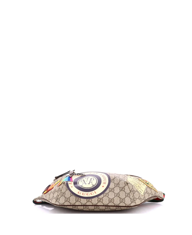 Pre-Owned Gucci Courrier Zip Belt Bag Gg Coated Canvas with Applique