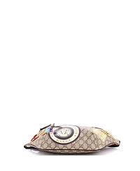 Pre-Owned Gucci Courrier Zip Belt Bag Gg Coated Canvas with Applique
