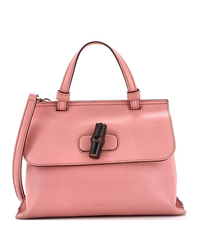 Pre-Owned Gucci Small Bamboo Daily Top Handle Bag Leather