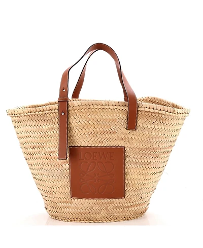 Pre-Owned Loewe Large Basket Tote Raffia