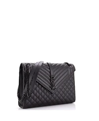 Pre-Owned Saint Laurent Large Classic Monogram Envelope Satchel Mixed Matelasse Leather