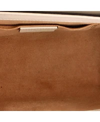 Pre-Owned Gucci Small Pearly Padlock Shoulder Bag Gg Coated Canvas with Studded Leather