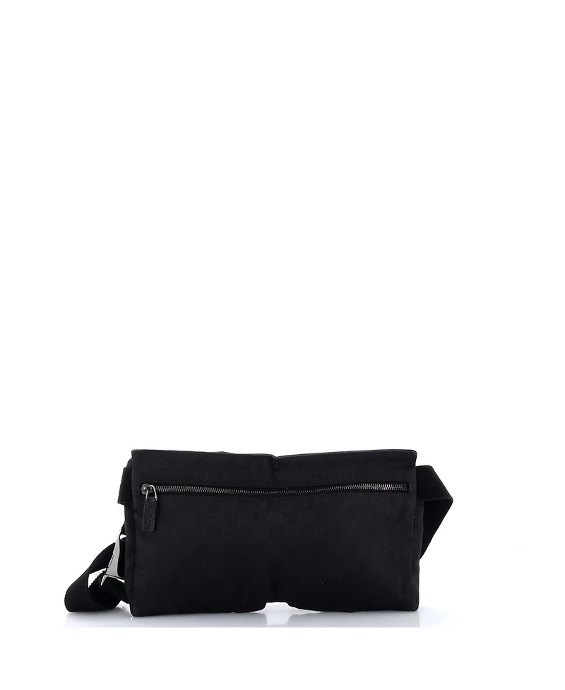 Pre-Owned Gucci Vintage Double Belt Bag Gg Canvas with Leather