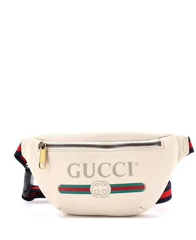 Pre-Owned Gucci Small Logo Belt Bag Printed Leather