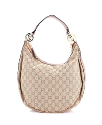 Pre-Owned Gucci Medium Twins Hobo Gg Canvas