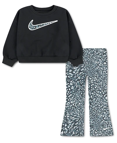 Nike Toddler Girls' 2T-4T Printed Top and Leggings, 2-Piece Set