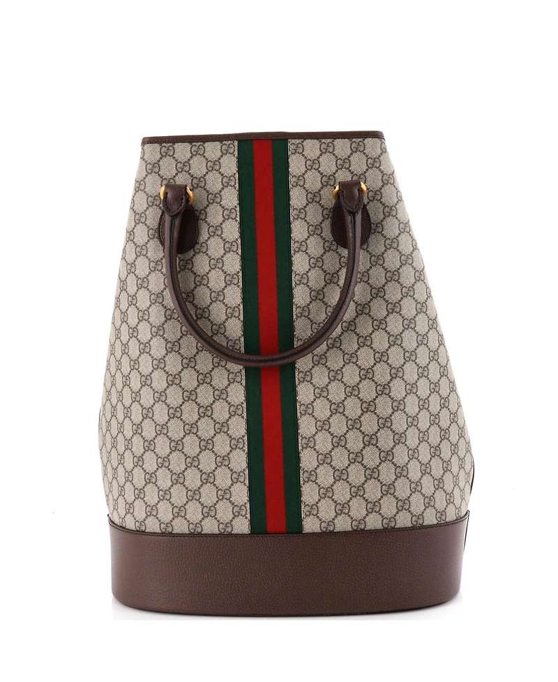 Pre-Owned Gucci Savoy Duffle Bag Gg Coated Canvas