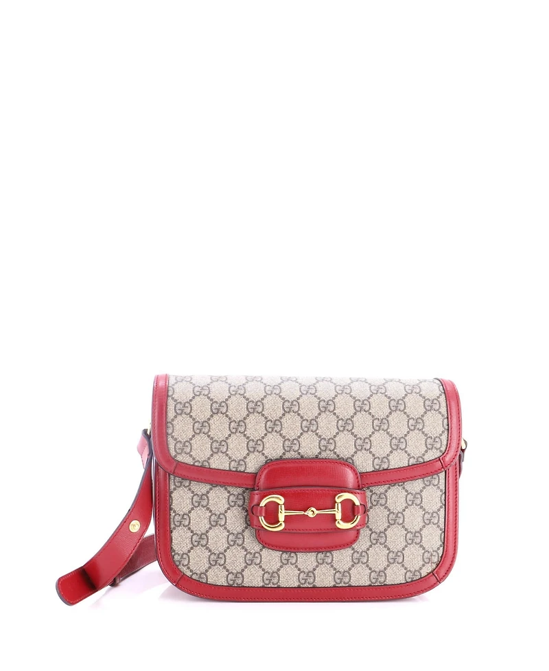 Pre-Owned Gucci Small Horsebit 1955 Shoulder Bag Gg Coated Canvas with Leather